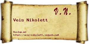 Veis Nikolett névjegykártya